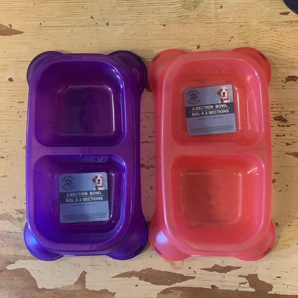 2 double dog dishes